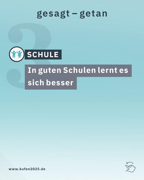 gesagt - getan - eine Bilanz, hier das Thema: Schule